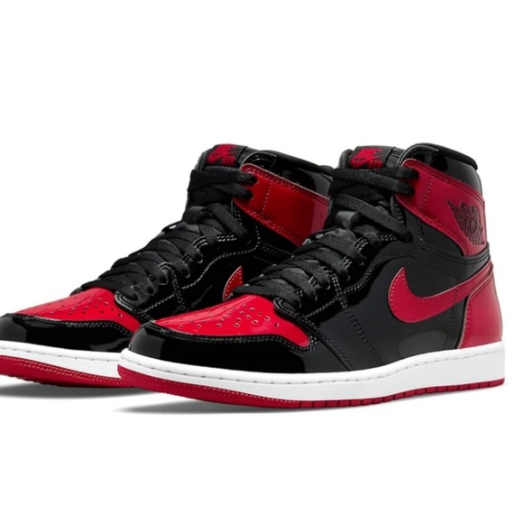 Nike Other - NIKE MENS AIR JORDAN 1 RETRO HIGH OG BLACK/VARSITY RED-WHITE - 9.5